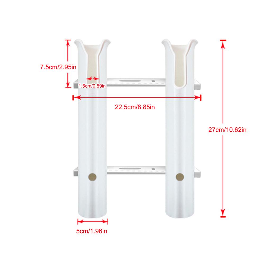 Giá Đỡ Cần Câu Cá Gắn Tường 2 Ống Bằng Thép Không Gỉ Tiện Dụng