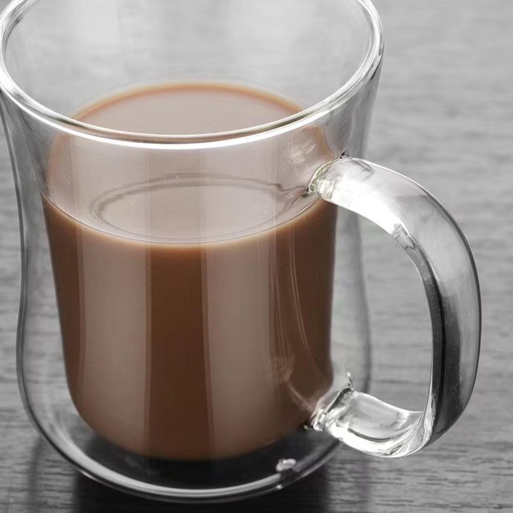 WATTLE Cốc Thủy Tinh Trong Suốt Hai Lớp Chịu Nhiệt Cao Tiện Dụng Uống Cà Phê Espresso
