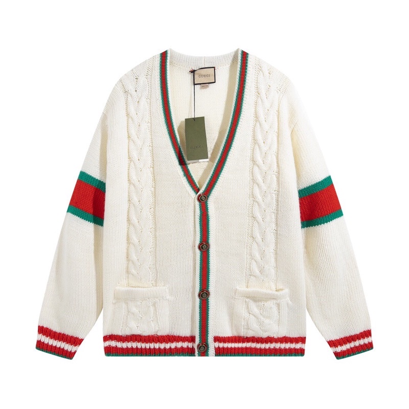 Áo khoác len cardigan nam nữ thu đông cao cấp Gucci GC có 2 màu