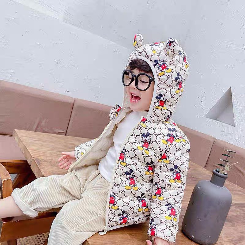 áo phao bé trai, áo phao bé gái hàng quảng châu ,in hình mickey siêu cute