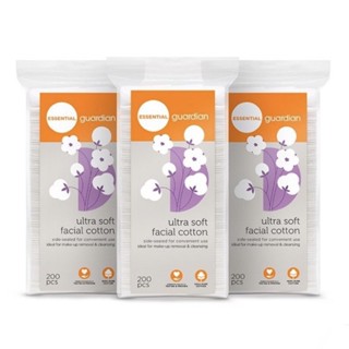 3 Gói Bông Tẩy Trang Guardian Ultra Soft Facial Cotton 220 Miếng