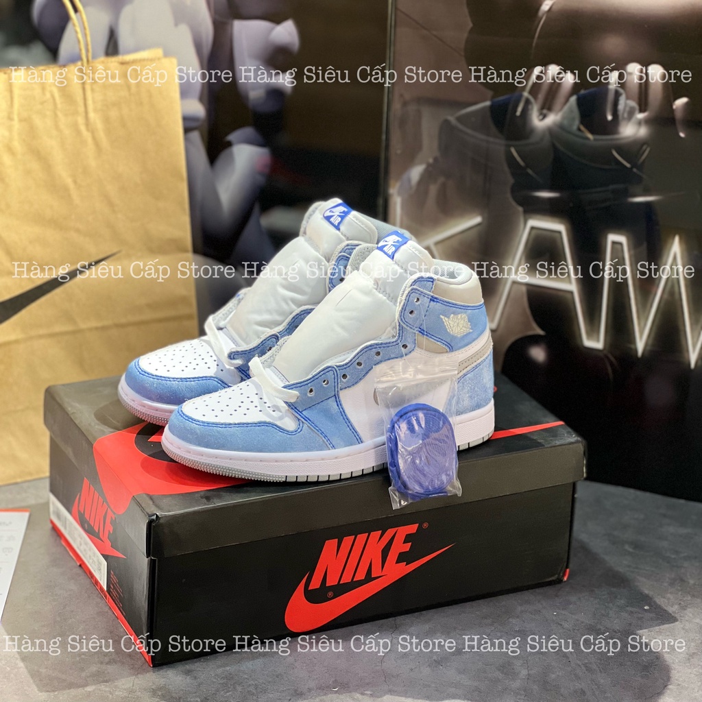 Giày Thể Thao Cổ Cao Jordan 1 Màu Xanh Lam Đậm Retro Hyper Royal "Dễ Phối Đồ Cao Cấp