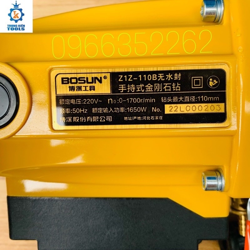 Khoan rút lõi BOSUN110 - Có CÔN TRƯỢT CHỐNG VẢ