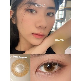 Kính áp tròng màu nâu tây FROMLX Contact Lens phong cách sáng tây áp tròng