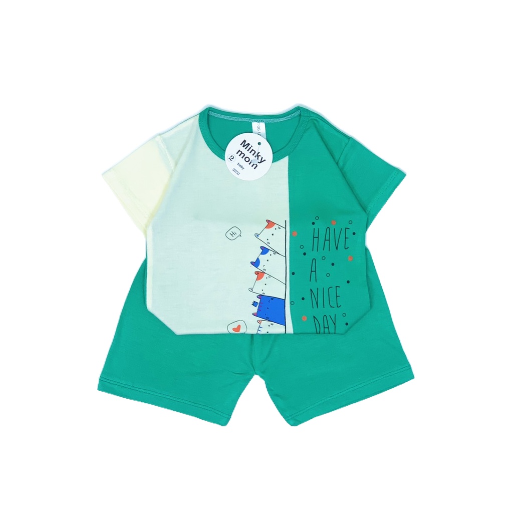 Quần áo bé trai và bé gái tay ngắn chất liệu thun lạnh thoáng mát size 90-130cm