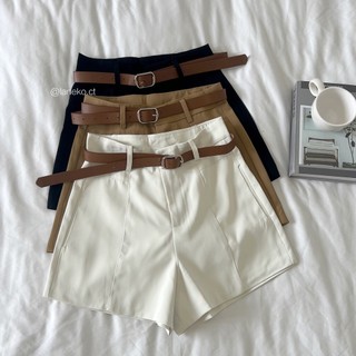Short âu túi dọc kèm belt Laneko 3 màu