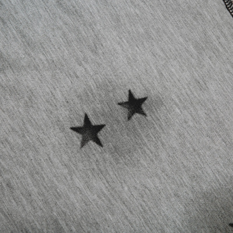 Xiangbao Áo Croptop Tay Dài Dáng Ôm In Họa Tiết Ngôi Sao Phối Màu Phong Cách Punk Cho Nữ