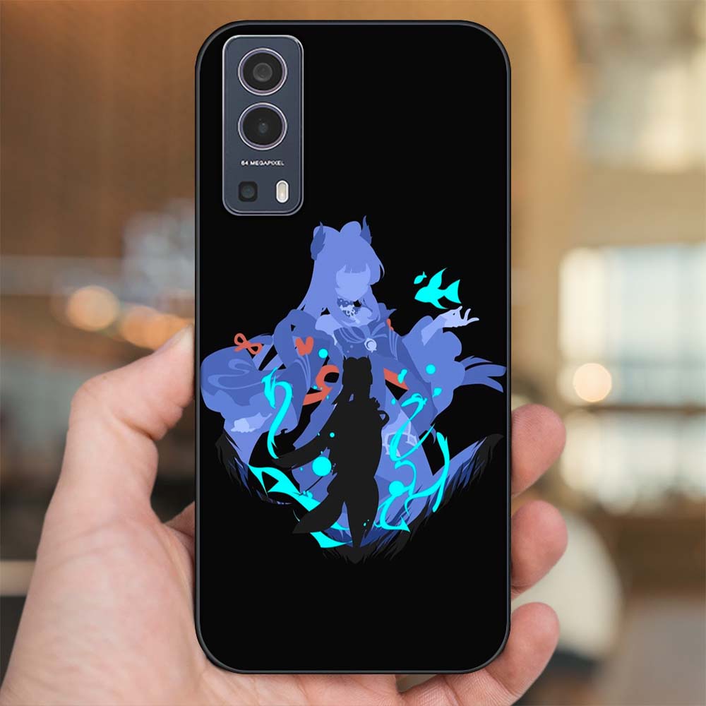 Ốp lưng Vivo Y72 5G viền đen in hình Sangonomiya Kokomi Genshin Impact