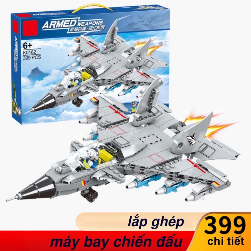 Lego máy bay chiến đấu trực thăng quân sự giá rẻ, đồ chơi lắp ráp mô hình thông minh cho bé BOBIKID LG02 - Hàng mới về