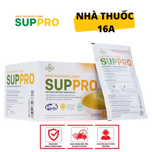 SOUP CAO NĂNG LƯỢNG SUPPRO - HỖ TRỢ BỔ SUNG DINH DƯỠNG NHÓM SULFO+, GIÀU ĐẠM CHO NGƯỜI SUY NHƯỢC CƠ THỂ, SAU PHẪU THUẬT