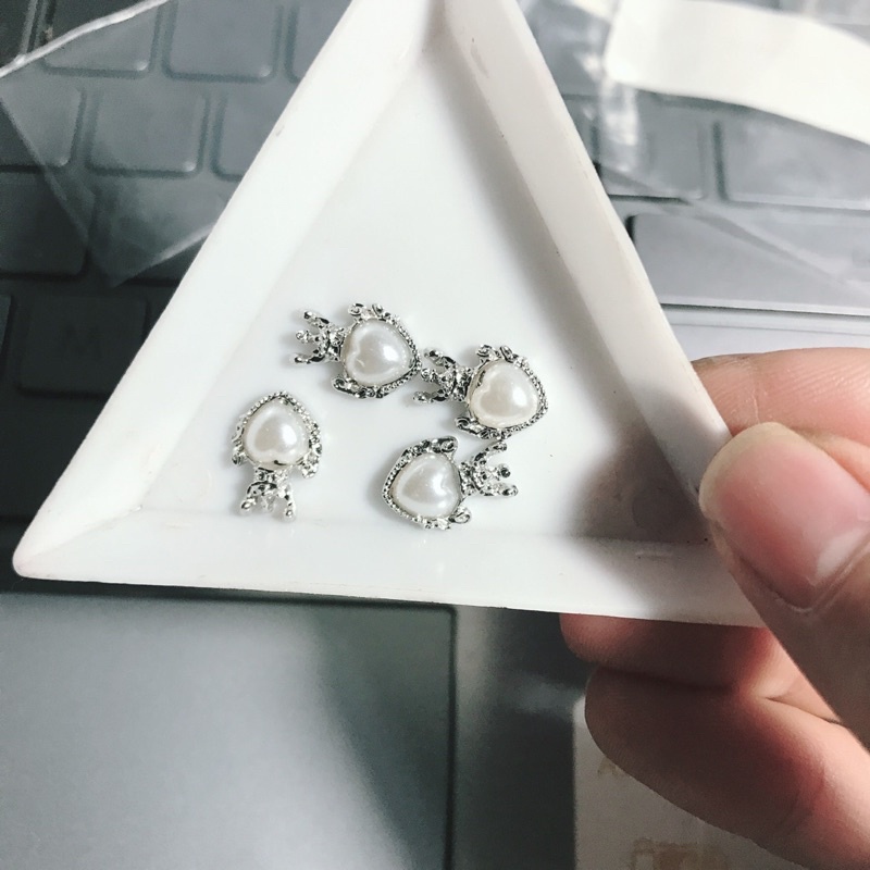 Phụ Kiện Nai - Set 36 Charm Bạc Trang Trí Móng