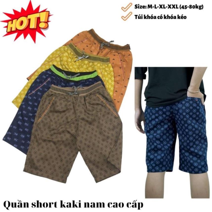 Quần ngắn tập gym, short kappa, Quần sooc jean nam hàng hiệu,Kaki nam dáng ngắn trên gối cạp chun cao cấP * `
