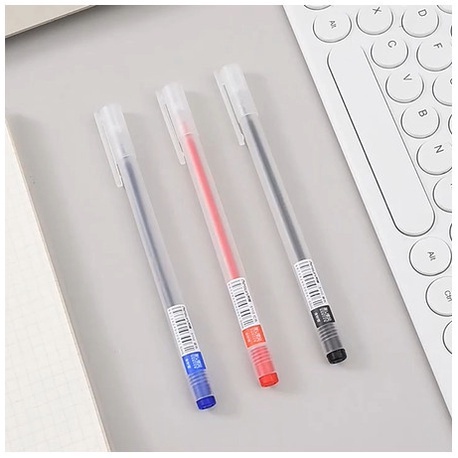 Bút gel ngòi 0.5mm văn phòng phẩm màu đen đỏ xanh nhanh khô