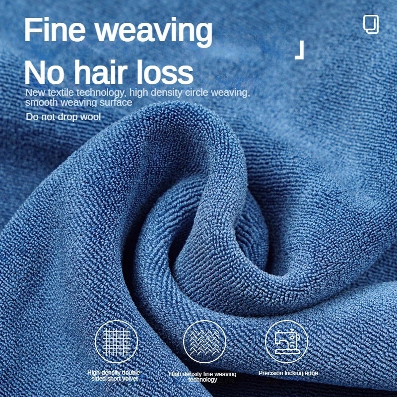 Khăn Lau Xe Hơi / Xe Máy Bằng Sợi Micro Mềm Mại Dày Dặn Siêu Thấm Hút Chất Lượng Cao