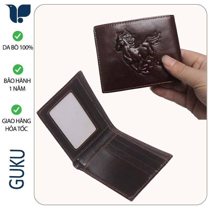 Ví Nam Cầm Tay Mã Đáo Thành Công KT10 Màu Đen Bóp Nam Da Bò Thật Cổ Điển Là Món Quà Hoàng Đạo Ý Nghĩa - GuKu Shop
