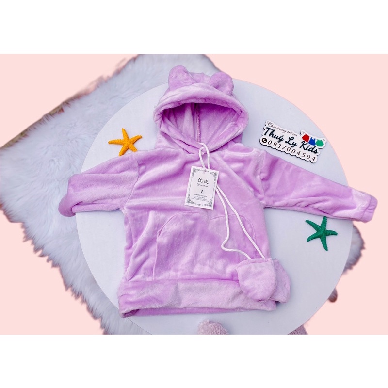 Áo ông cừu mẫu hotdea tai gấu ấm áp dễ thương cho bé