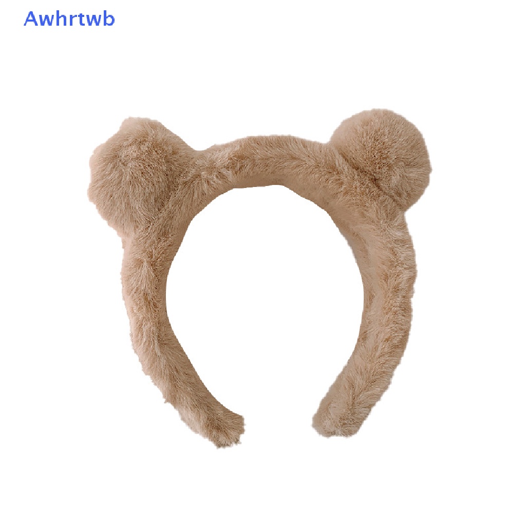 Băng Đô Cài Tóc Hình Tai Gấu Bằng Lông Nhung Dễ Thương Xinh Xắn Mới