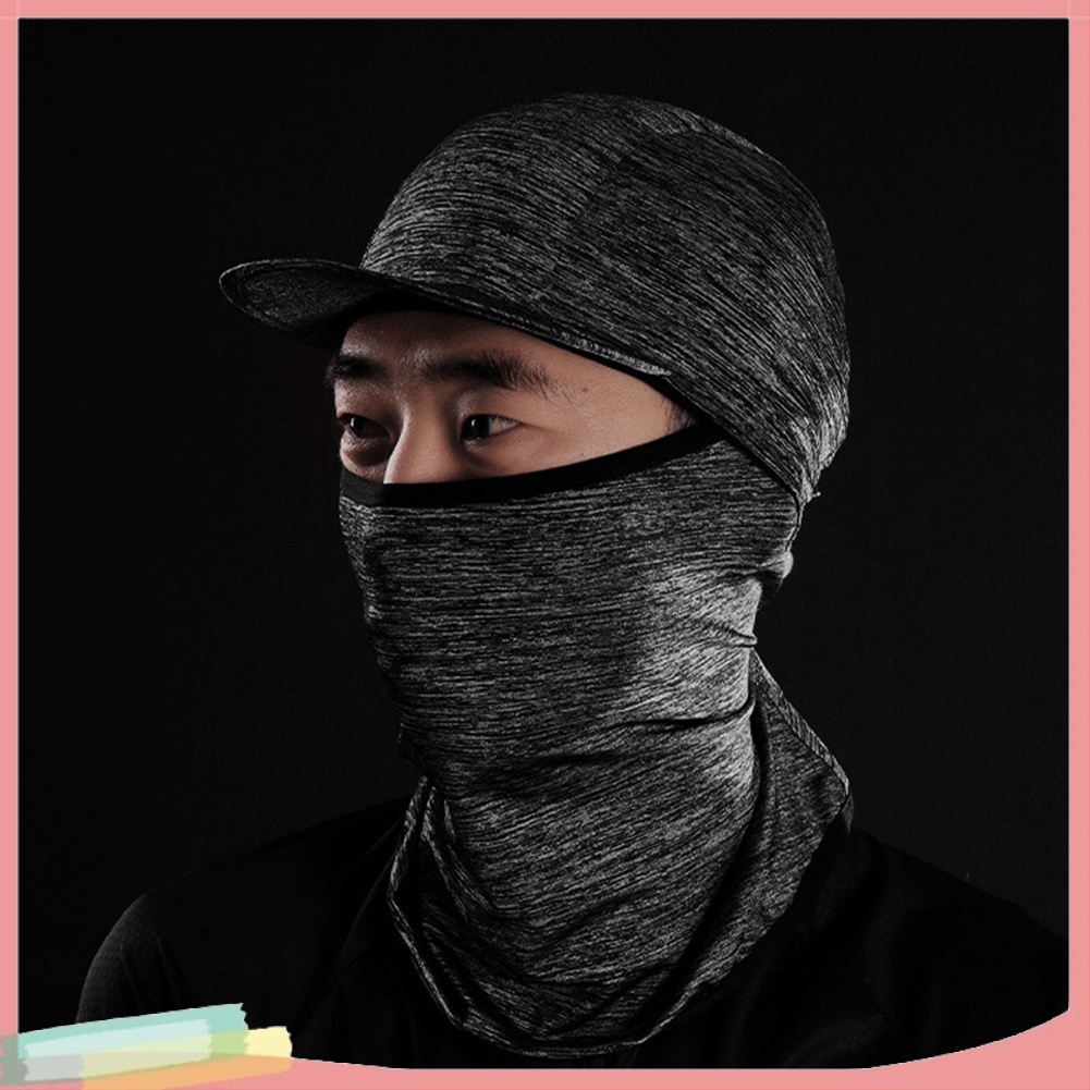 Mũ đội chống nắng có vành kèm khẩu trang che mặt cổ dành cho người đi xe đạp