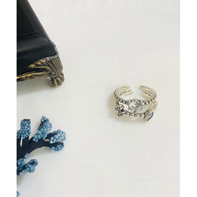 Bộ 2 nhẫn bạc xịn S925 C.h.r.o.m.e H.e.a.r.ts ( Tặng kèm bộ dụng cụ làm sạch và sáng trang sức )