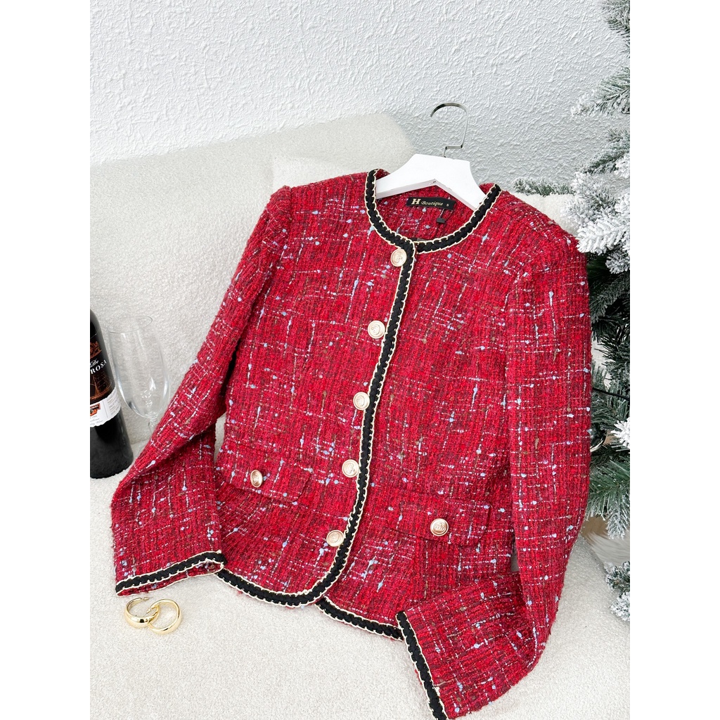 Set áo vest dạ chiết eo chân váy ren xoè nhiều lớp màu nâu be, đen, đỏ Kaylin YAME(LẤY TĂNG SIZE DO FORM NHỎ)