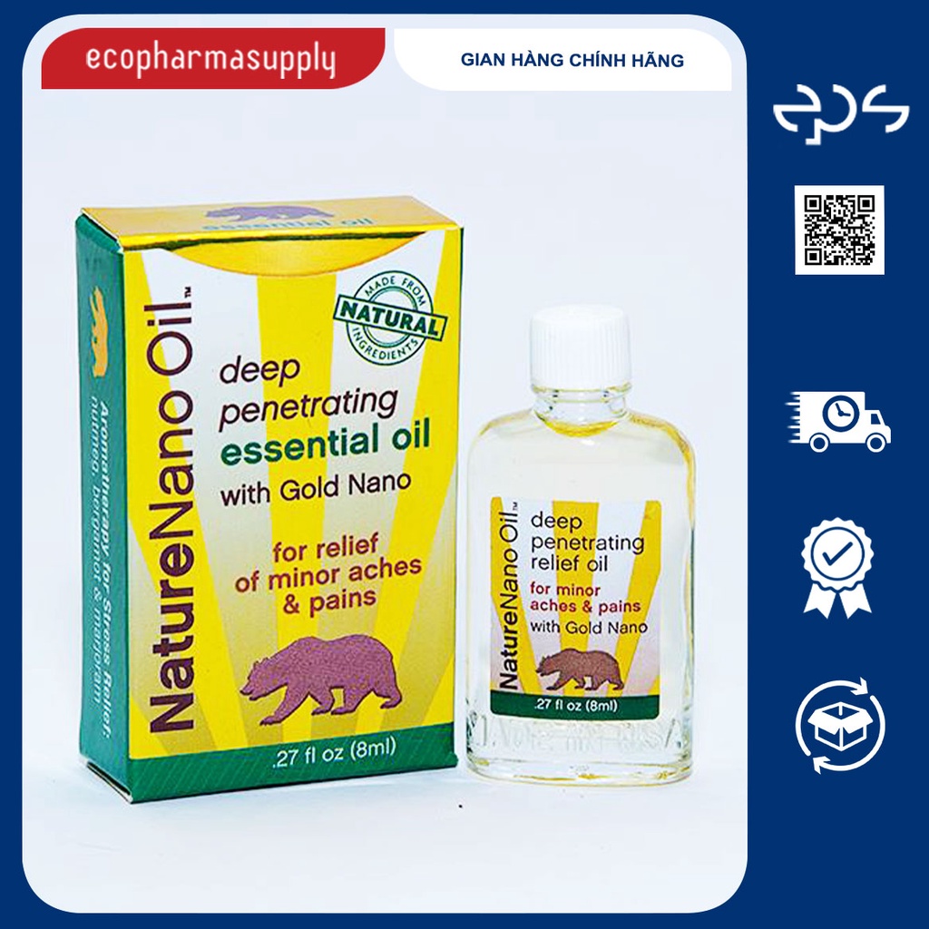 Dầu nóng con gấu Nature Nano Oil của Mỹ 8ml