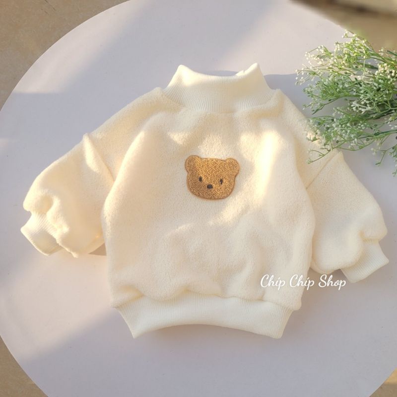Áo len Cotton kẻ  phong cách Hàn Quốc cho bé trai bé gái