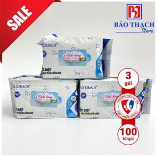 Combo 3 gói khăn bông em bé Bảo Thạch cho da nhạy cảm