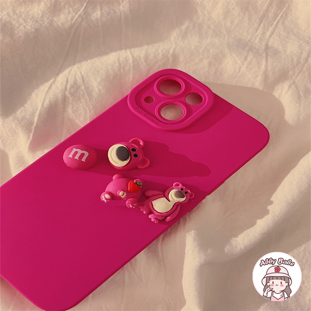 Ốp Điện Thoại TPU Mềm Chống Mồ Hôi Hình Mông Quả Dâu 3D Cho IPhone 14 Pro Max 11 7Plus 13 12 11 Pro Max X XS XR