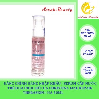 Hàng chính hãng nhập khẩu | serum cấp nước trẻ hoá phục hồi da christina line repair theraskin+ ha 50ml
