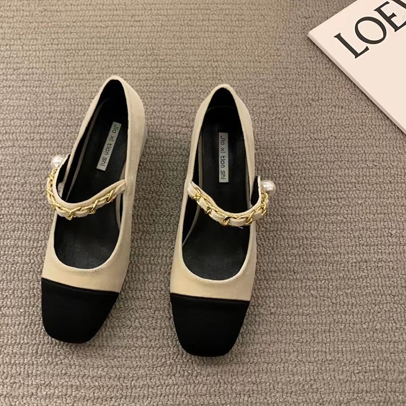 Giày cao gót IELGY mũi vuông phong cách Pháp ngọt ngào xinh xắn dành cho nữ