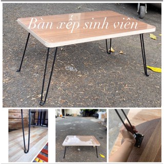 Bàn Học, Bàn Gỗ Công Nghiệp Cao Cấp Chân Xếp Gọn Màu Đen (R40xD60xC28)