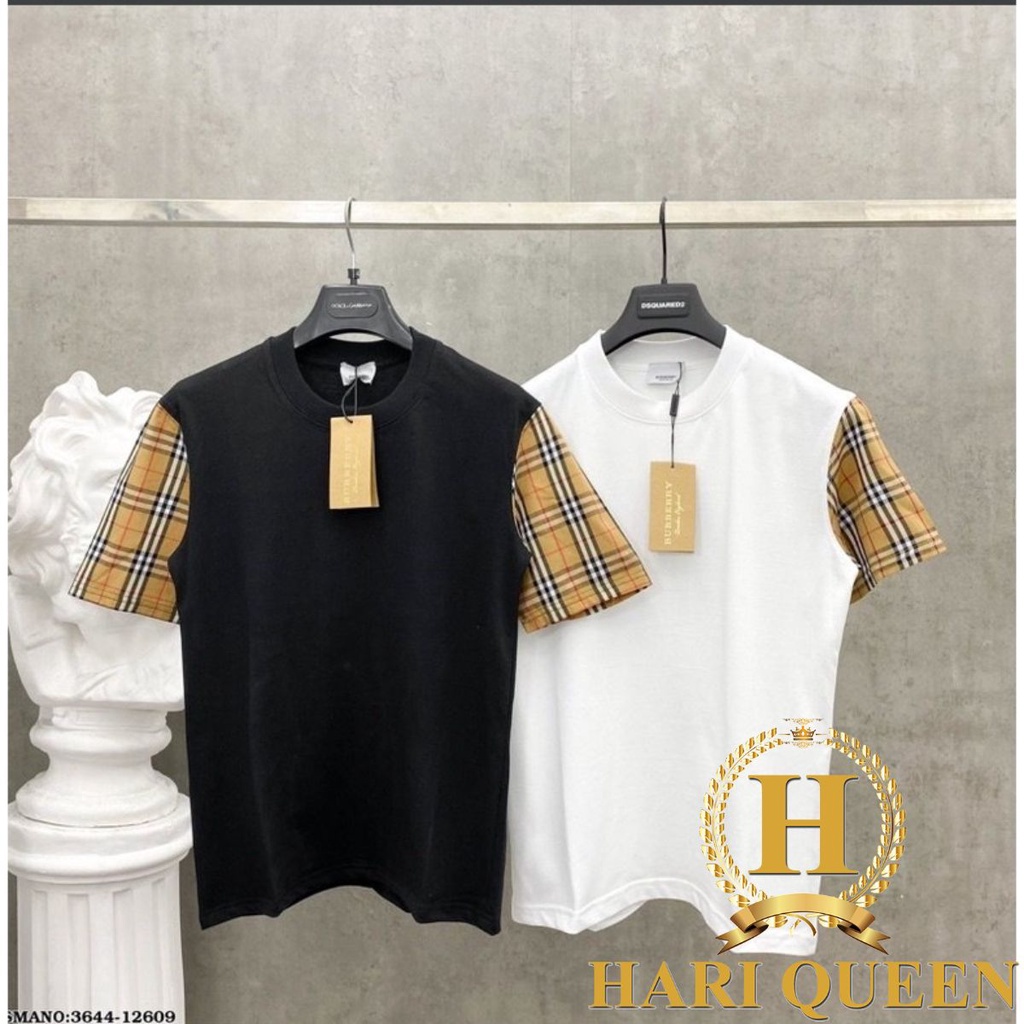 Áo thun tay lỡ tay phối kẻ B.B.R HARIQUEEN