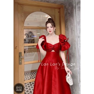 ĐẦM TAFTA XOẮN HỞ EO BIGSIZE THIẾT KẾ