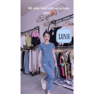 Bộ thun tăm cộc cao cấp mặc nhẹ co dãn 4 chiều.