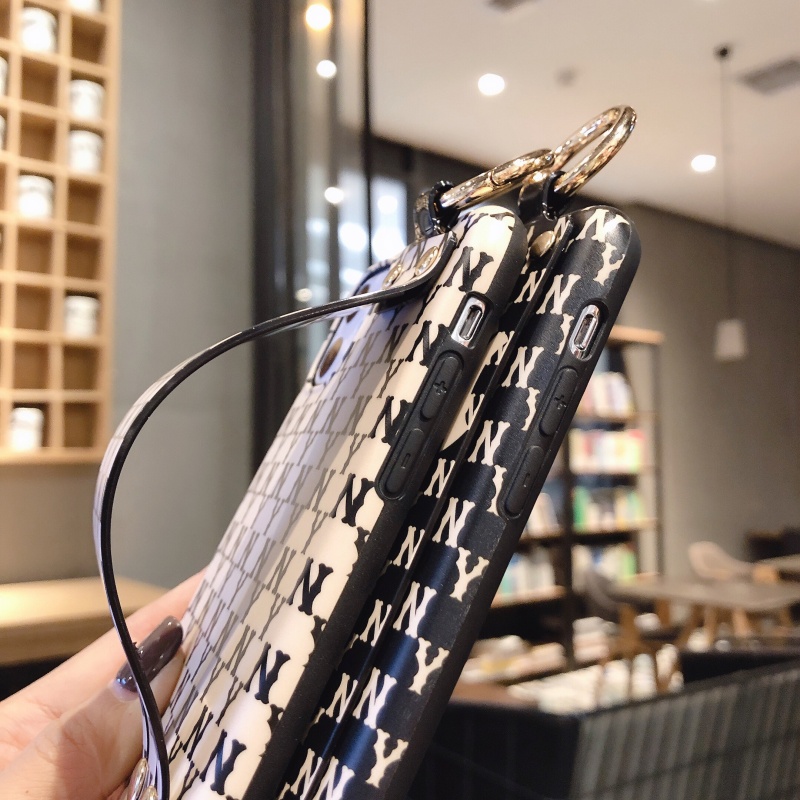 Ốp Điện Thoại Silicon Mềm Bóng Có Dây Đeo Cổ Tay Thời Trang Cho iPhone 14 Pro Max 13 12 11 Pro Max