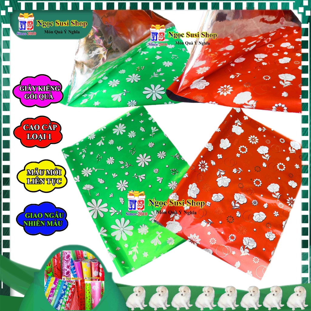 COMBO 5  GIẤY KIẾNG GÒI QUÀ  70X50CM LOẠI TỐT - GIAO NGẪU NHIÊN MÀU