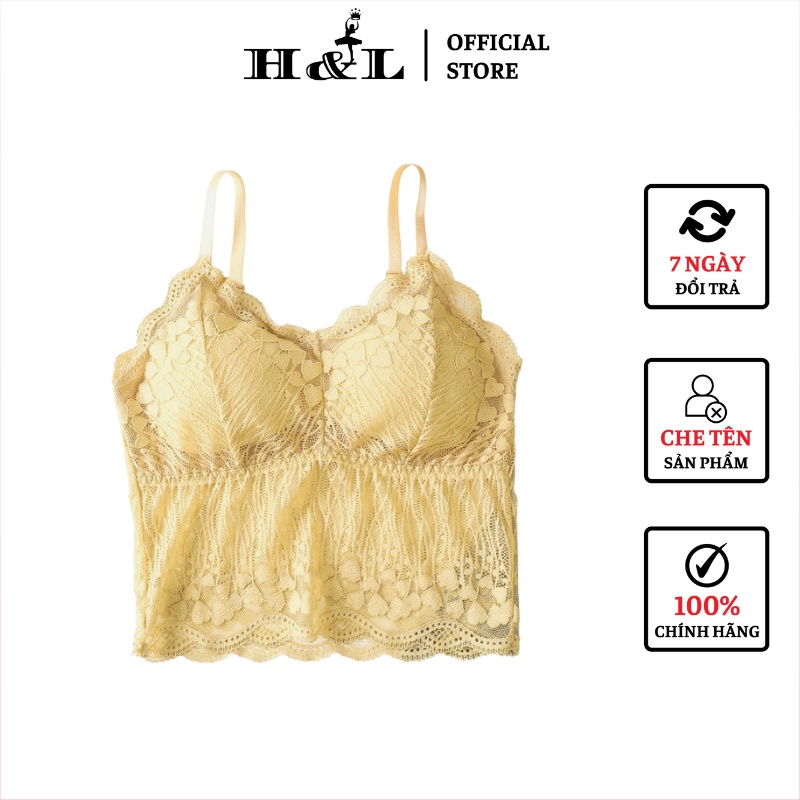 Áo bra ren 2 dây dáng dài có mút mỏng, thiết kế thanh lịch quyến rũ HLBOUTIQUE B2112