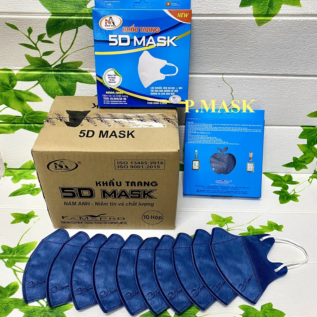 100 Cái khẩu trang 5D NAM ANH FAMAPRO 3 lớp kháng khuẩn