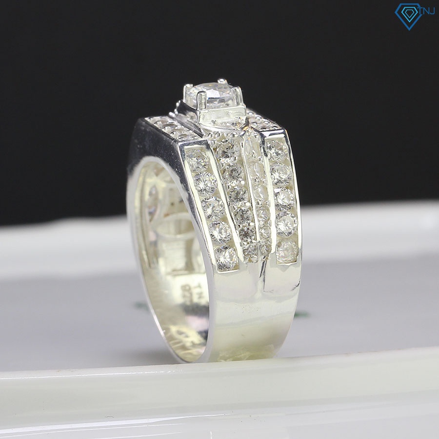 Nhẫn bạc nam 925 đính đá NNA0346 - Trang Sức TNJ