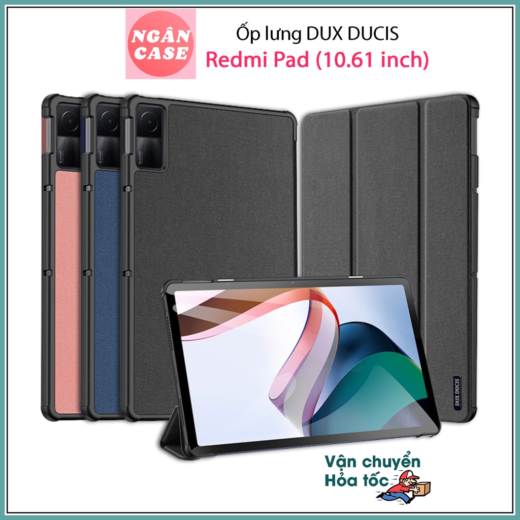 Bao da DUX DUCIS cho Redmi Pad (10.61 inch) 2022 - Mặt lưng PC, KHÔNG KHAY BÚT (DOMO SERIES)