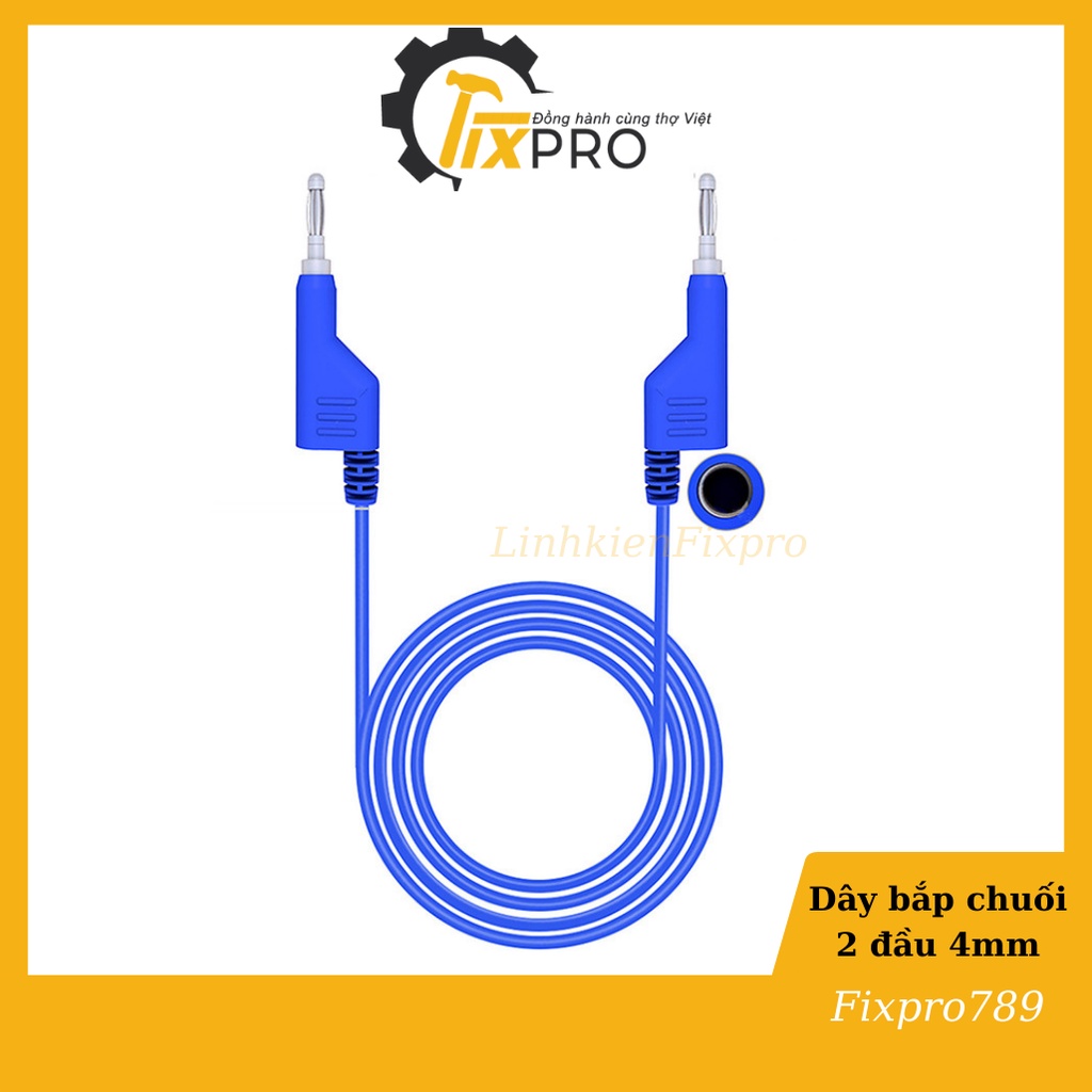 Dây bắp chuối 2 đầu 4mm bọc silicon siêu mềm dài 1 mét ( 1 sợi )