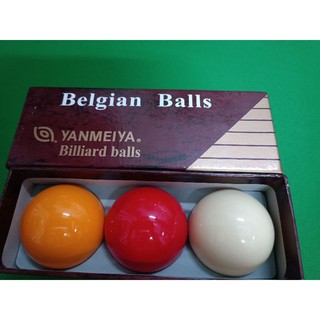Bộ 3 bóng bida bia phăng clb 61.5mm belgian balls
