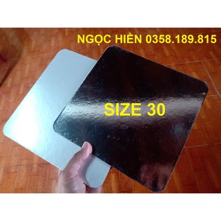 Đế bánh kem vuông, đế ép 2 mặt size 30