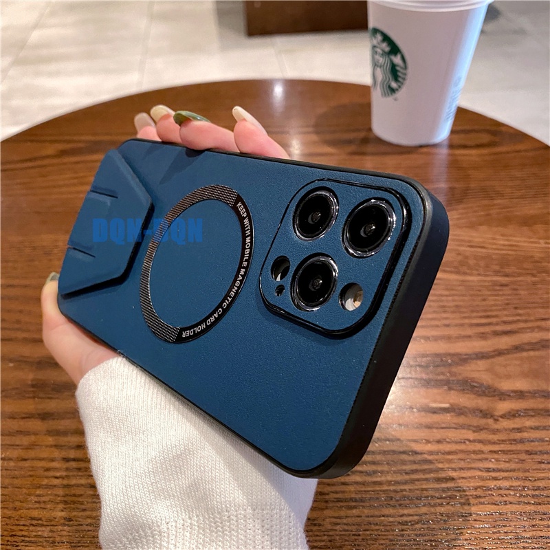 Ốp Điện Thoại Da Có Thể Thu Gọn Cho compatible for iPhone x xr xs Max 11 12 13 14 Pro Max