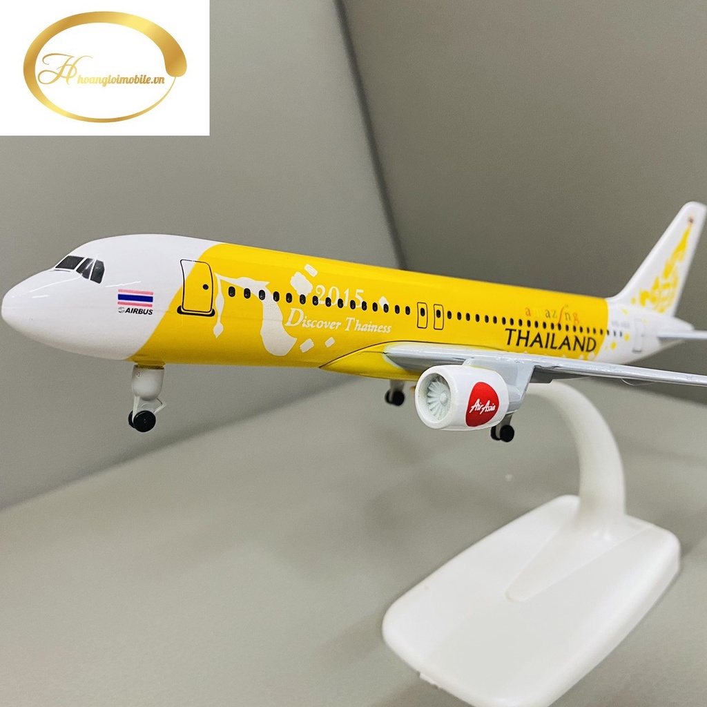 MÔ HÌNH MÁY BAY THAILAND AIR LINE CÓ BÁNH XE CHUẨN ĐẸP 20CM FULLBOX mới 2023