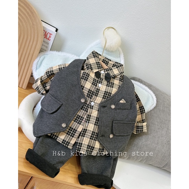 [SET BÉ TRAI] Set công tử 4 chi tiết bao đẹp cho bé trai (10-20kg)