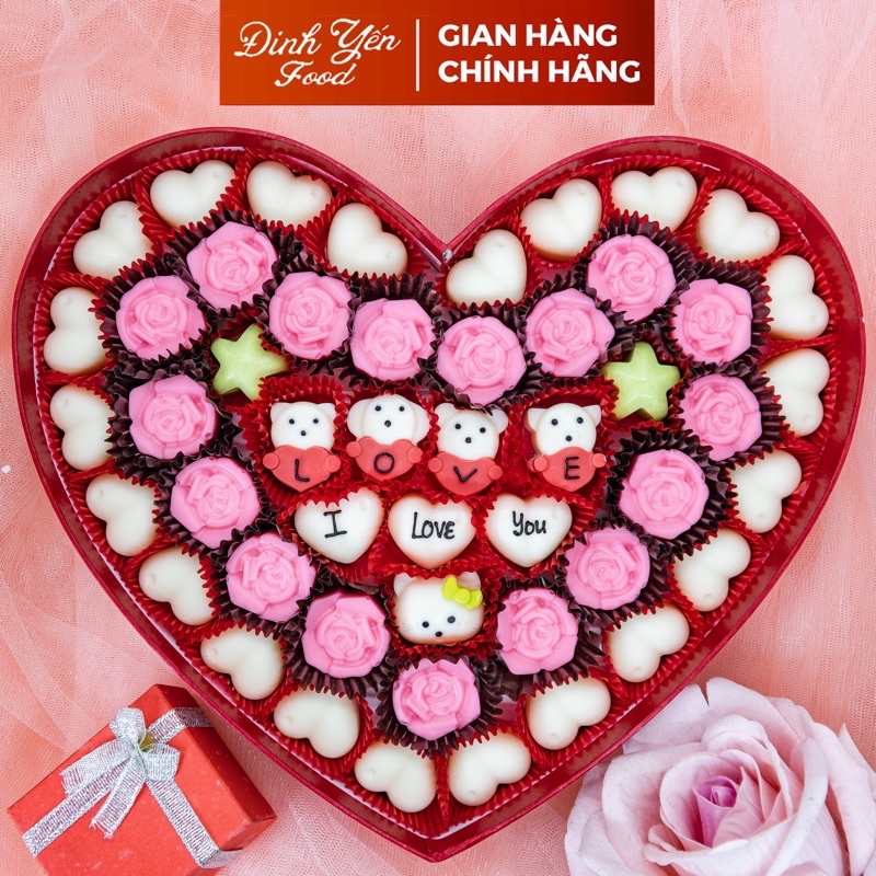 Hộp quà tặng socola valentine/26cm/M4A/48-49 viên