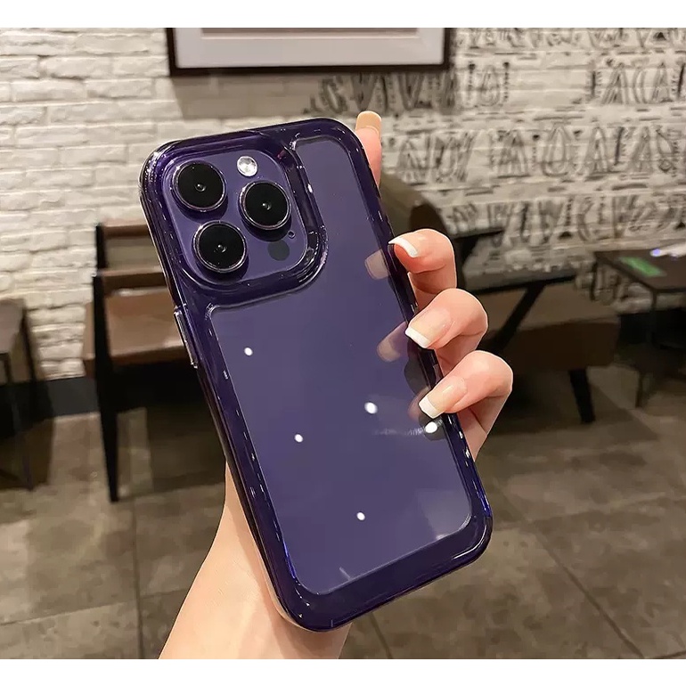 Ốp Điện Thoại iPhone Cứng Trong Suốt Chống Sốc Có Nút Kim Loại Bảo Vệ Camera Cho 14 Pro Max 13 Pro Max 12 11 7Plus XSMAX