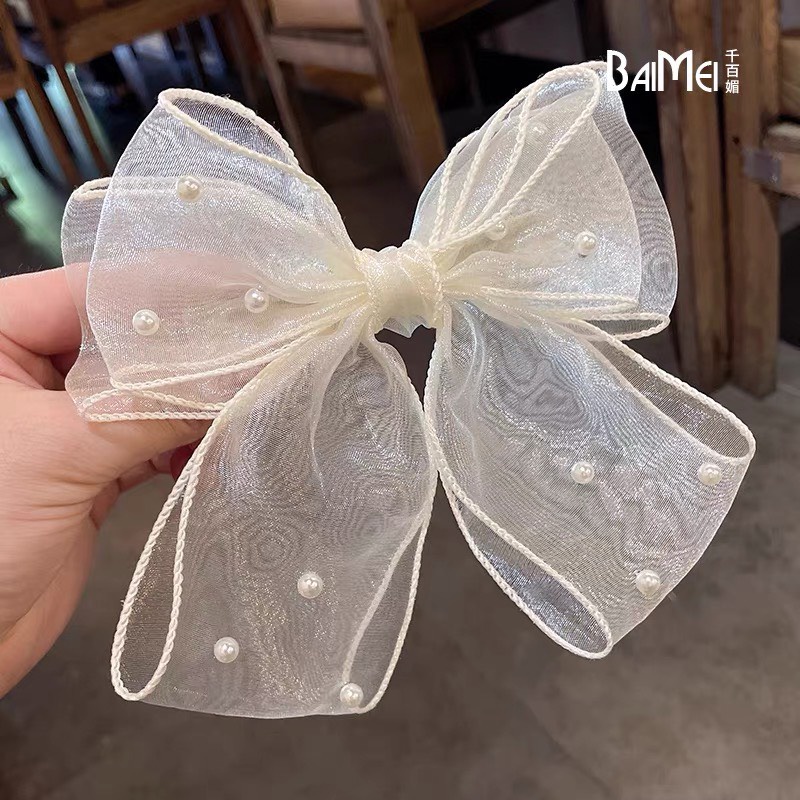 Cặp tóc nơ voan phồng, cặp tóc nữ tính cho bạn gái đáng yêu tiểu thư nhẹ nhàng - Y269