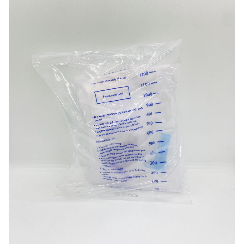 Túi cho ăn, truyền thức ăn cho bệnh nhân qua ống thông dạ dày, túi truyền cà phê thải độc đại tràng  1200ml